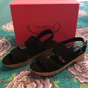 Van Eli Safty Black Nabuk Sandal